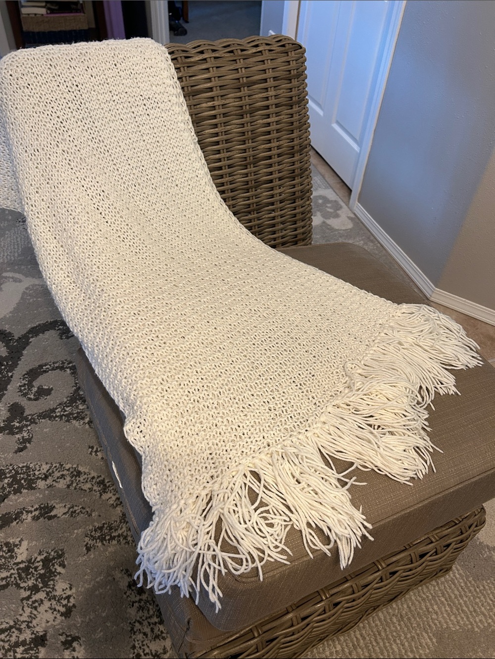 Hand knit wrap/shawl